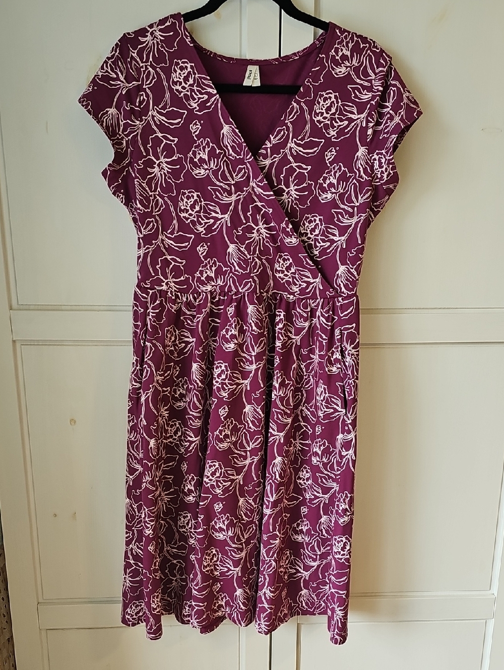 Pact Floral Women's Dress in Plum